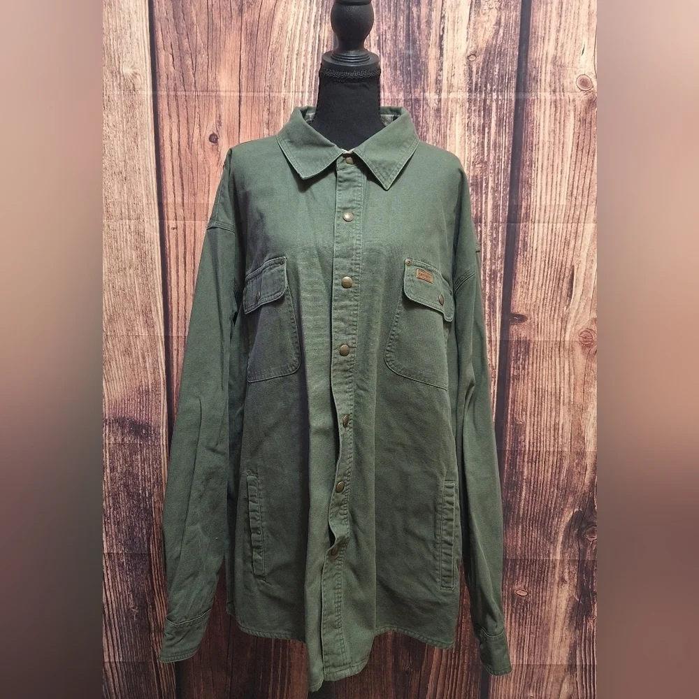 Carhartt Olive Vintage Flannel Lined Mens Size 3XL.